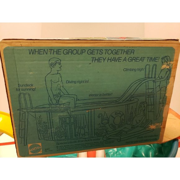 Barbie's Pool Party 1973 No 7795 Mattel Complete with Box No Dolls included - Picture 8 of 9